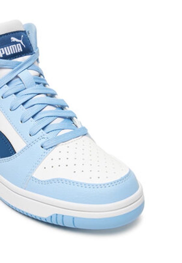 Puma Sneakersy Rebound V6 Mid Jr 393831 32 Biały. Kolor: biały. Materiał: skóra