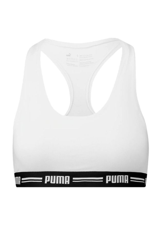 Stanik fitness cardio Puma Racer Back Top 1P Hang. Kolor: biały. Sport: fitness