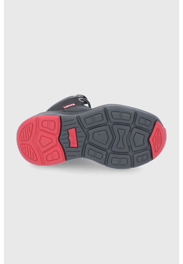 Levi's® - Levi's Buty dziecięce kolor szary. Okazja: na spotkanie biznesowe. Nosek buta: okrągły. Zapięcie: sznurówki. Kolor: szary. Materiał: guma. Styl: biznesowy