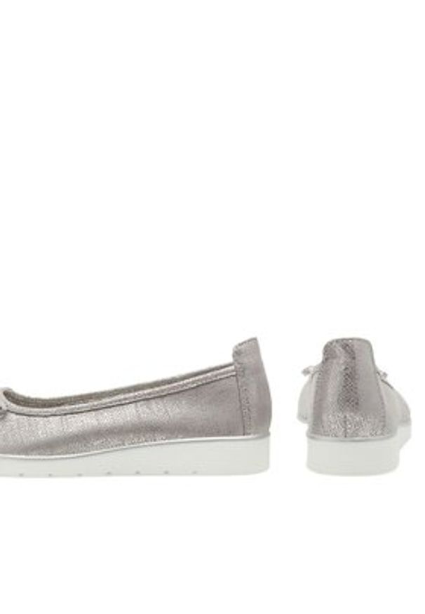 Clara Barson Baleriny WYL3650-3 Srebrny. Kolor: srebrny. Materiał: skóra