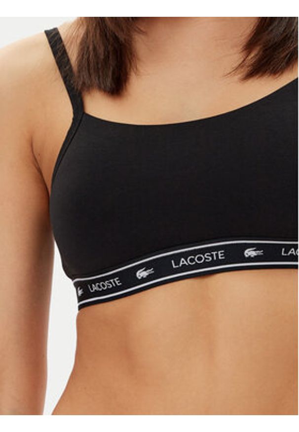 Lacoste Biustonosz top IF8166 Czarny. Kolor: czarny. Materiał: bawełna