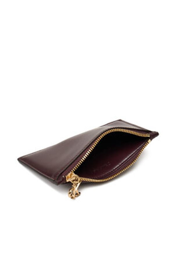 Calvin Klein Portfel Ck Zip Cardcase 6Cc LV04F1076G Bordowy. Kolor: czerwony. Materiał: skóra
