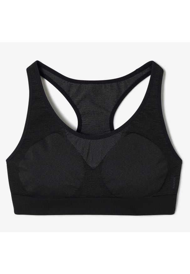 KALENJI - Stanik sportowy First. Kolor: czarny. Materiał: elastan, poliamid, materiał. Sport: kolarstwo