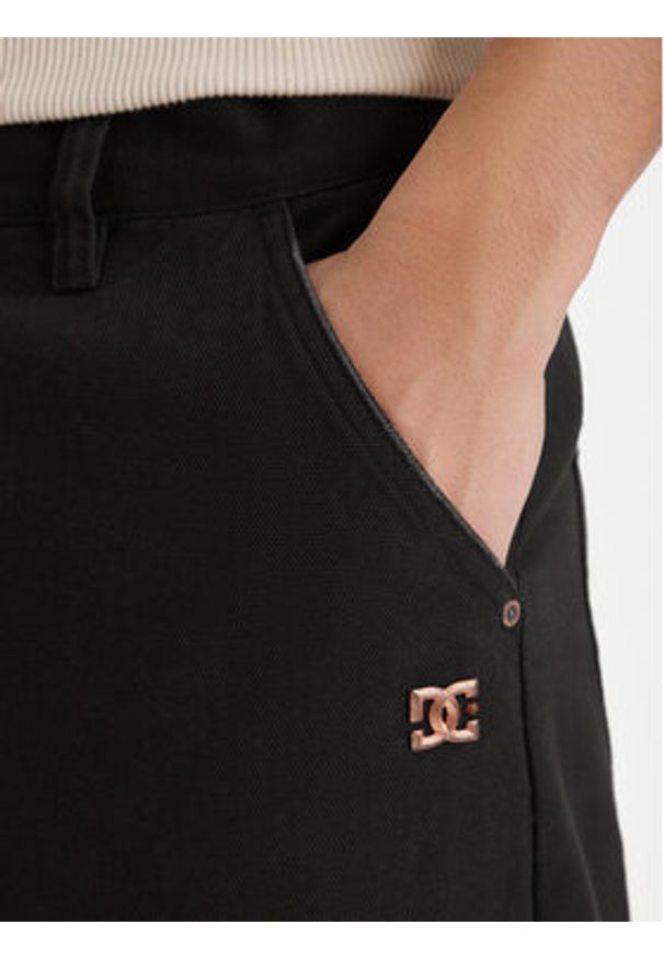 DC Shoes Szorty jeansowe EDYWS03167 Czarny Wide Leg. Kolor: czarny. Materiał: bawełna