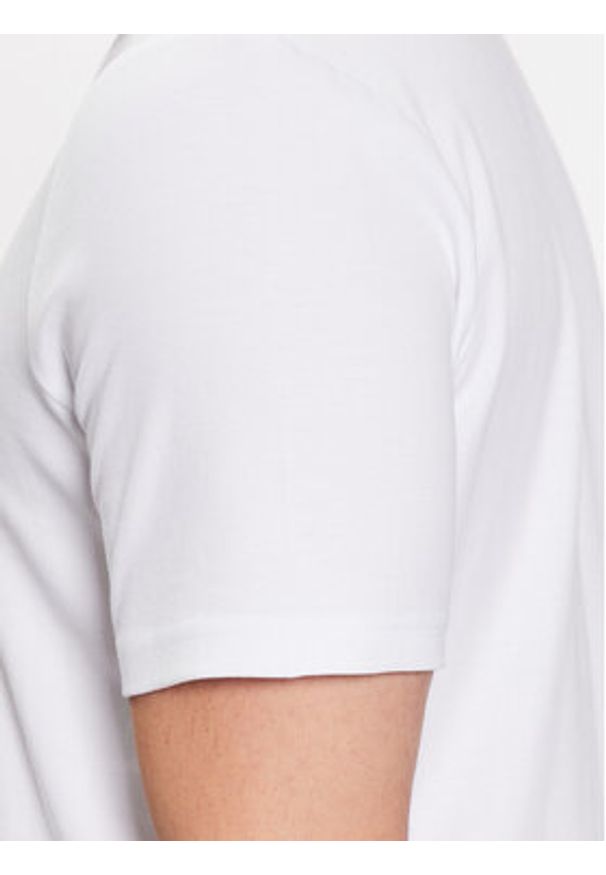 Bugatti T-Shirt 8450 35190 Biały Slim Fit. Kolor: biały. Materiał: bawełna
