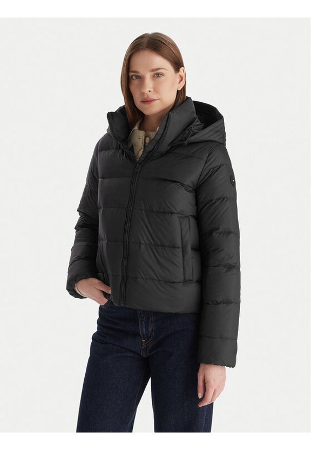 TOMMY HILFIGER - Tommy Hilfiger Kurtka puchowa WW0WW43581 Czarny Regular Fit. Kolor: czarny. Materiał: syntetyk