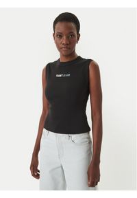 Tommy Jeans Top DW0DW22577 Czarny Slim Fit. Kolor: czarny. Materiał: bawełna #1