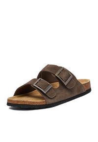 Go Soft Klapki EOHP-ALMELO-01 Brązowy. Kolor: brązowy. Materiał: skóra, zamsz #2