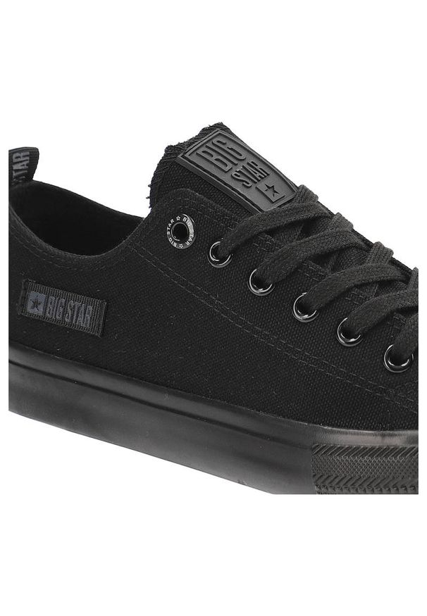 Big-Star - Czarne Trampki Big Star Unisex. Kolor: czarny. Materiał: guma, materiał. Szerokość cholewki: normalna. Wzór: aplikacja, jednolity. Sezon: wiosna