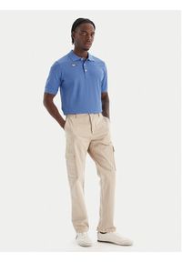Kappa Polo Logo Sharas Mss 302B3D0 Niebieski Regular Fit. Typ kołnierza: polo. Kolor: niebieski. Materiał: bawełna #4