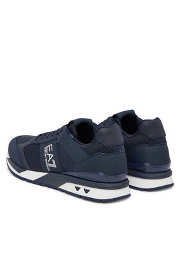 EA7 Emporio Armani Sneakersy 7X000656 AF13550 MZ069 Granatowy. Kolor: niebieski. Materiał: skóra