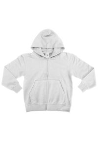 SG - Dziecięca Bluza Sportowa Unisex Kaptur Zamek. Kolor: biały