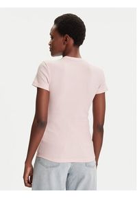 Lacoste T-Shirt TF5538 Różowy Slim Fit. Kolor: różowy. Materiał: bawełna #3