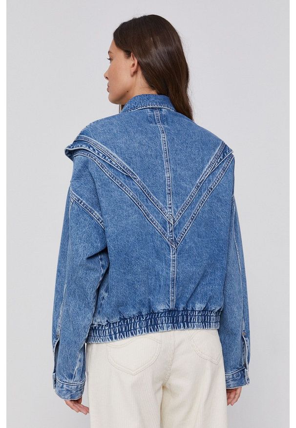 Pepe Jeans - Kurtka jeansowa bawełniana Jacky. Kolor: niebieski. Materiał: bawełna