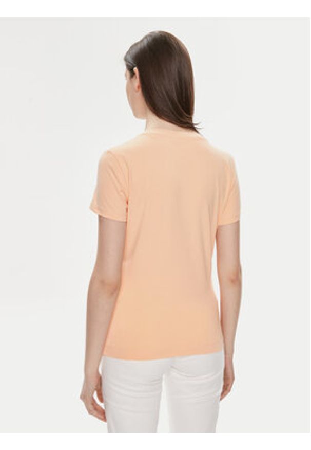 Guess T-Shirt W4GI24 J1314 Pomarańczowy Slim Fit. Kolor: pomarańczowy. Materiał: bawełna