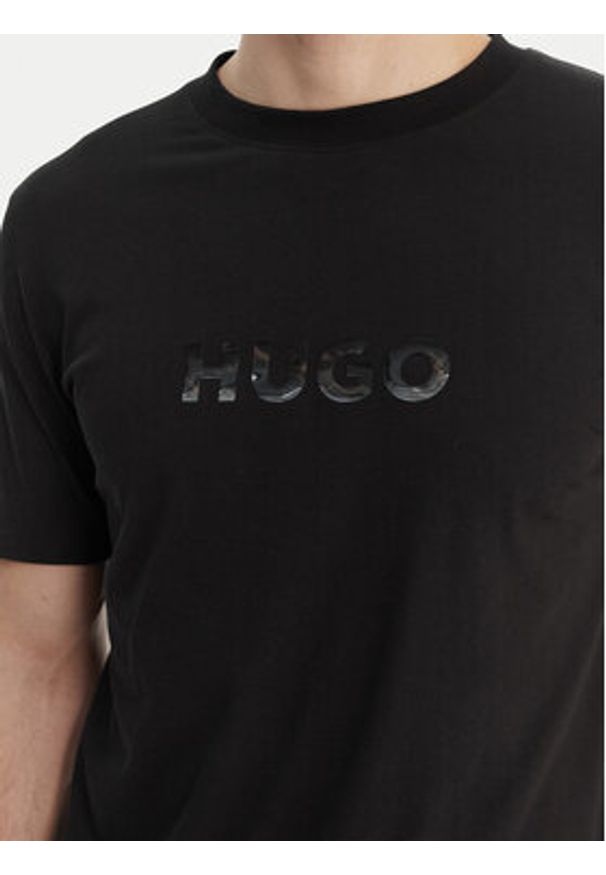 Hugo - HUGO T-Shirt Dumeo 50557437 Czarny Regular Fit. Kolor: czarny. Materiał: bawełna