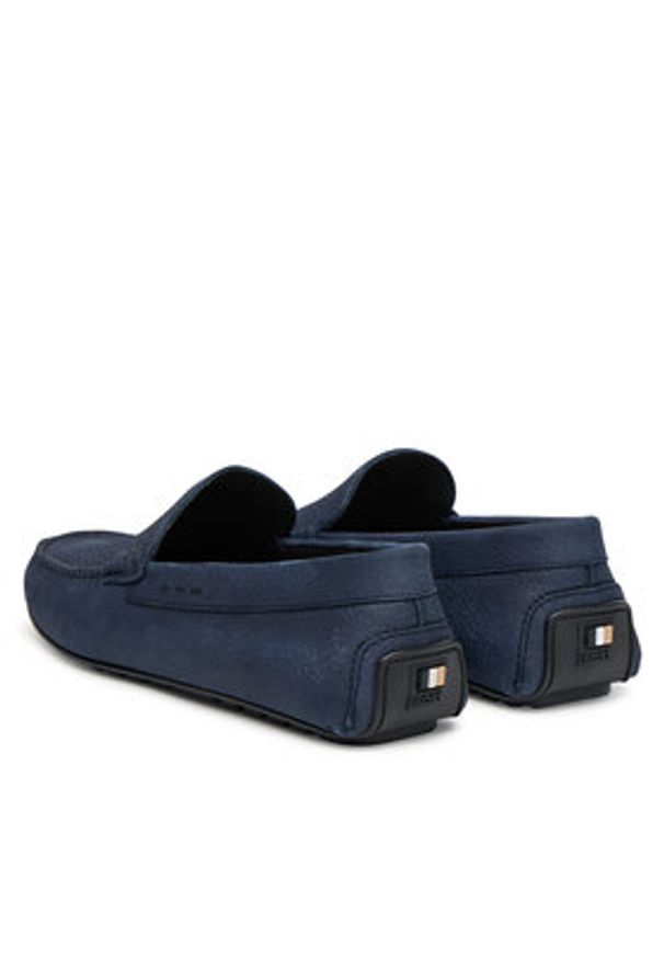 BOSS Mokasyny Noel 50548116 Granatowy. Kolor: niebieski. Materiał: skóra