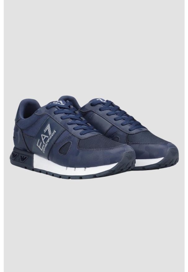 EA7 Emporio Armani - EA7 Granatowe sneakersy, Rozmiar 41 1/3. Kolor: niebieski