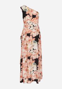 Born2be - Czarna Wiskozowa Kwiatowa Sukienka o Asymetrycznym Kroju Lironia. Okazja: na co dzień. Kolor: czarny. Materiał: wiskoza. Wzór: kwiaty. Sezon: wiosna, lato. Typ sukienki: asymetryczne. Styl: casual, elegancki #2