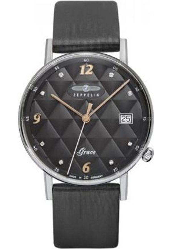 Zegarek Zeppelin damski Grace Lady 7441-2 Quarz antracytowy. Kolor: szary