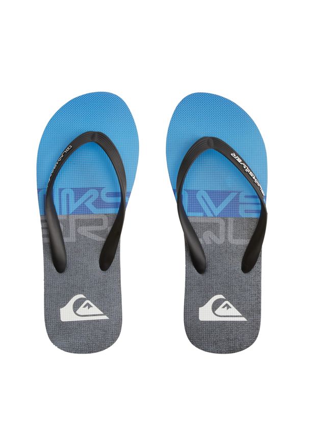 Japonki plażowe męskie Quiksilver Molokai Wordblock. Okazja: na plażę. Kolor: wielokolorowy, niebieski, szary