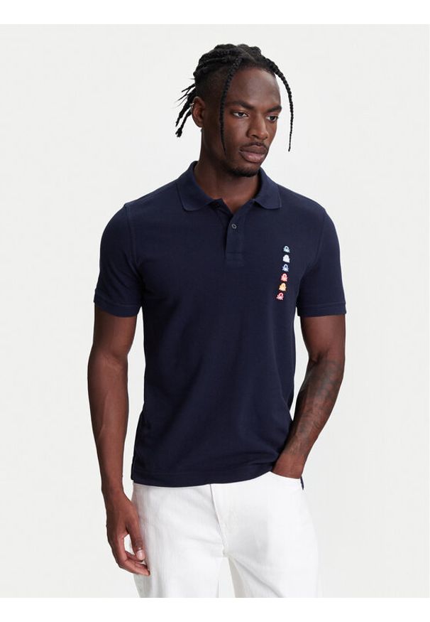 United Colors of Benetton - United Colors Of Benetton Polo 3089U302J Granatowy Regular Fit. Typ kołnierza: polo. Kolor: niebieski. Materiał: bawełna