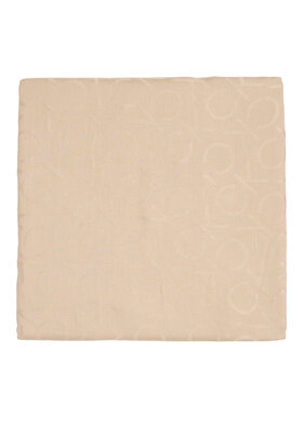 Calvin Klein Chusta Shiny Jacquard Monogram K60K612974 Beżowy. Kolor: beżowy. Materiał: materiał