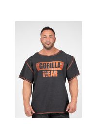 GORILLA WEAR - Koszulka treningowa luźna. Kolor: pomarańczowy, wielokolorowy, szary