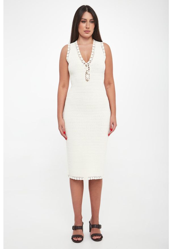 Twinset Milano - Sukienka ażurowa TWINSET. Wzór: ażurowy