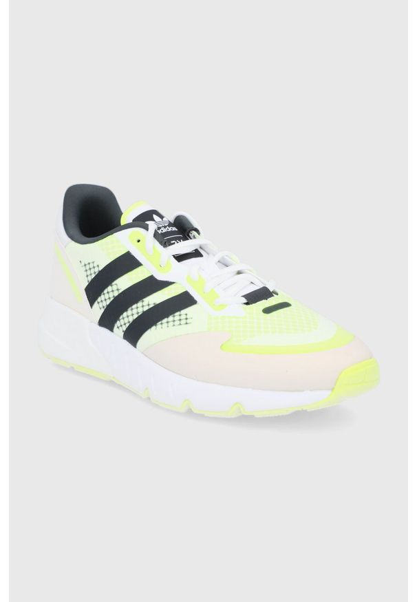 adidas Originals - Buty ZX 1K Boost. Nosek buta: okrągły. Zapięcie: sznurówki. Kolor: żółty. Materiał: włókno, materiał, guma. Model: Adidas ZX