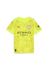 Puma - Młodzieżowa koszulka bramkarska Manchester City 25/26 PUMA Yellow Alert. Kolor: żółty. Materiał: tkanina. Sport: piłka nożna