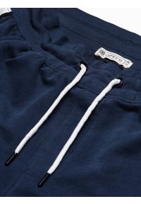 Ombre Clothing - Spodnie męskie dresowe joggery P947 - granatowe - XXL. Okazja: na co dzień. Kolor: niebieski. Materiał: dresówka. Styl: casual