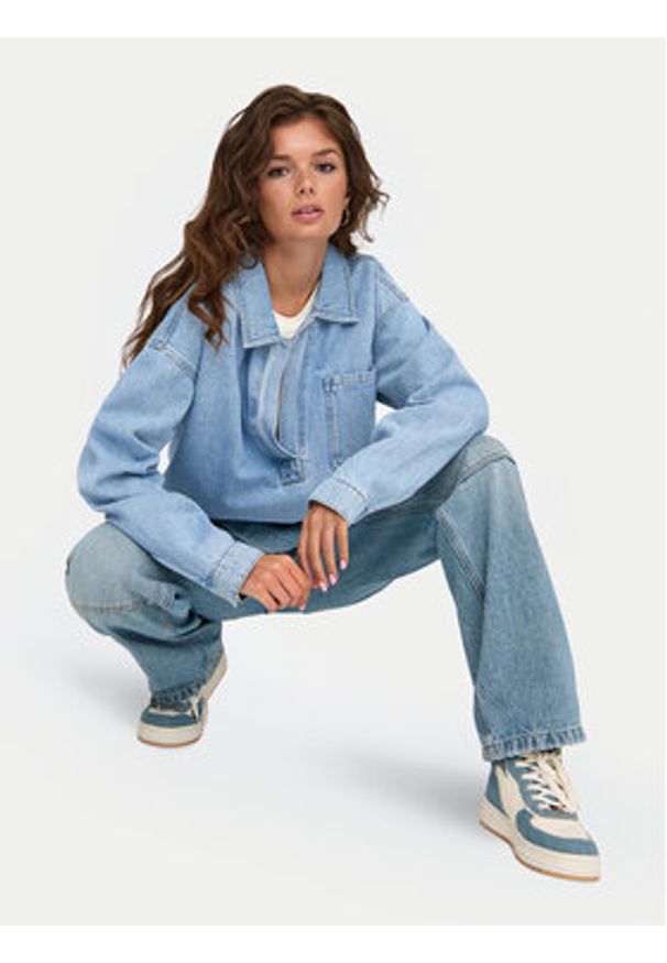 only - ONLY Koszula jeansowa Birdie 15347086 Niebieski Regular Fit. Kolor: niebieski. Materiał: bawełna