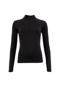 Damska koszulka do jeździectwa BR Equitation CLX. Kolor: czarny, szary, wielokolorowy. Długość rękawa: długi rękaw #1