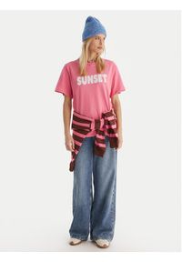 Roxy T-Shirt Sunnyoversize Easy ERJZT06033 Różowy Oversize. Kolor: różowy. Materiał: bawełna #5