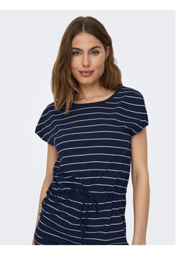 only - ONLY Sukienka codzienna 15153021 Granatowy Regular Fit. Okazja: na co dzień. Kolor: niebieski. Materiał: bawełna. Typ sukienki: proste. Styl: casual