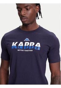Kappa T-Shirt 351U8KW 193 Granatowy Regular Fit. Kolor: niebieski. Materiał: bawełna #4