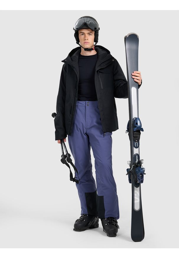 4f - 4F Spodnie narciarskie membrana 5000 męskie - granatowe XXL. Kolor: niebieski. Materiał: poliester, materiał. Wzór: gładki. Sezon: zima. Sport: narciarstwo