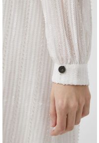 Superdry sukienka kolor biały mini oversize. Kolor: biały. Długość rękawa: długi rękaw. Typ sukienki: oversize. Długość: mini #3