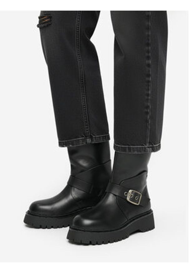 G-Star RAW - G-Star Raw Botki EO-BAHAR Czarny. Kolor: czarny. Materiał: skóra