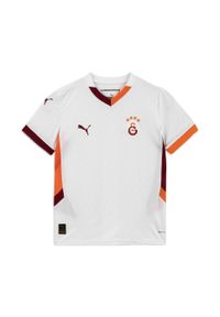 Puma - Młodzieżowa koszulka wyjazdowa Galatasaray SK 24/25 PUMA White Red Rhythm. Kolor: biały, czerwony, wielokolorowy