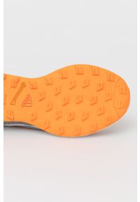 Adidas by Stella McCartney - adidas by Stella McCartney Buty damskie kolor pomarańczowy. Nosek buta: okrągły. Zapięcie: sznurówki. Kolor: pomarańczowy. Materiał: guma #5