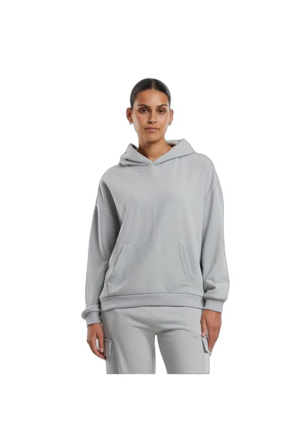 Damska bluza oversize z kapturem Urban Classics Light Terry. Typ kołnierza: kaptur. Kolor: szary