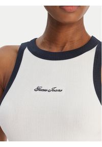 Guess Jeans Top W6GPZ8 KF641 Biały Slim Fit. Kolor: biały. Materiał: syntetyk, bawełna #5