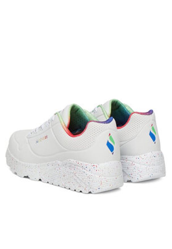 skechers - Skechers Sneakersy UNO LITE 310456L WMLT Biały. Kolor: biały. Materiał: syntetyk, materiał