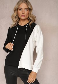 Renee - Czarna Bawełniana Bluza z Kapturem i Ściągaczami Ardente. Typ kołnierza: kaptur. Kolor: czarny. Materiał: bawełna #3