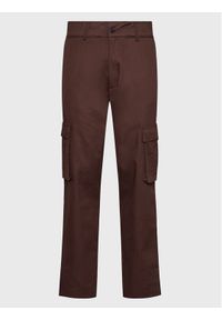 Night Addict Spodnie materiałowe MTR-NA501KYLE Brązowy Regular Fit. Kolor: brązowy. Materiał: materiał, bawełna