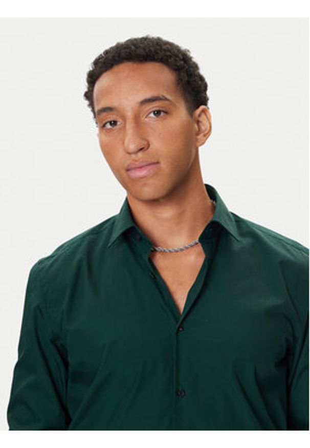 Hugo - HUGO Koszula Kenno 50289499 Zielony Slim Fit. Kolor: zielony. Materiał: bawełna