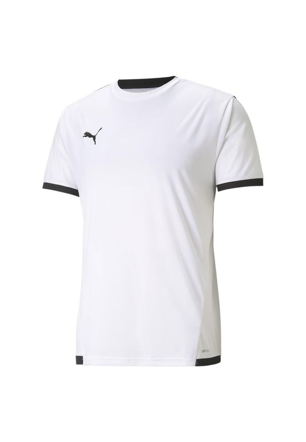 Koszulka męska Puma teamLIGA Jersey. Kolor: biały, wielokolorowy, czarny. Materiał: jersey. Sport: piłka nożna