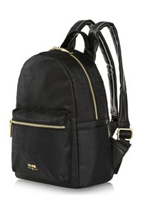 Ochnik - Czarny jednokomorowy plecak damski. Kolor: czarny. Materiał: poliester #5